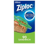Ziploc Sandwich Bags with New Grip 'n Seal Technology, 90 Count