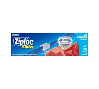 Ziploc Slider Freezer Bags with New Power Shield Technology, Stand-and-Fill with Expandable Bottom, Gallon, 24 Pack