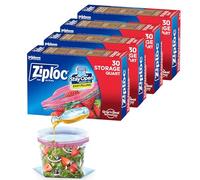 Ziploc Storage Bags, Quart, 4 Pack, 30 ct (120 Total Bags)