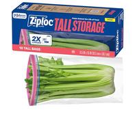 Ziploc Tall Food Storage Bags, 10 Count