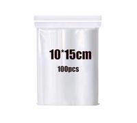 Ziplock Bags Grip Seal Bags, Poly Zip Lock Bags, Resealable Small Clear Bags Mini Transparent Baggies, Sealable Storage Pouches for Jewellery Drugs Candies Spice (White,10 * 15)