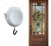 ZipnHang Xtra Wreath Hanger for Glass & Screen Doors (White - 1 Pack) Strong, Adjustable, Less Visible Lines. Damage Free Over The Door Hooks
