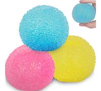 Ziporiajoy Stress Relief Squeeze Ball | Durable Fidget Toy for Autism and ADHD | Squishy Sensory Toy for Kids 3+ (Pink&Yellow&Blue)