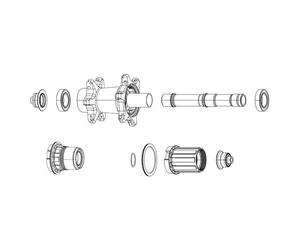 ZIPP accessorio terminale mozzo anteriore mozzo SL ZR1/ZM2 disco 15x100 perno passante