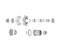 Zipp Zm900 Front Hub Axle Silver One Size Black