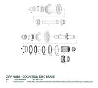 Zipp End Caps For Cognition Disc Rear Hubs Sram Xdr 10 x 135 mm Black