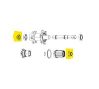 Zipp Wheel Axle End Cap Set Rear - QR Centerlock Disc - ZR1 Hubs