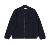 Universal Works Men's Wool Fleece Zip Bomber Navy Small