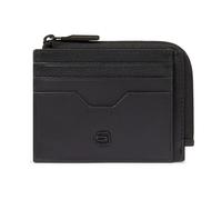 Zipped Coin Purse with Document Holder - male - Piquadro - Wallets & Cardholders - Black - ONE SIZE - Accessories ONE SIZE