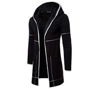 Zipped Hoodies for Men Uk Gentlemen Sweaters Jumpers Thank You Gifts Sports Hooded Trench Fashion Mens Blouse Long Cardigan Solid Jacket Outwear Sleeve Coat Men's Coats Jackets Sale Clearance
