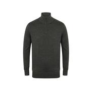 Zipped-neck sweater Henbury Gris 3XL