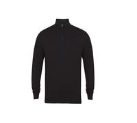 Zipped-neck sweater Henbury Noir M