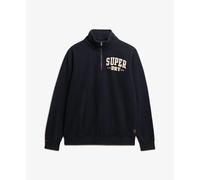 Zipped-neck sweater Superdry Vintage Athletic Bleu M