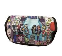 Zipped Pencil Case Pouch, Monster Zipped Pencil Case Large Capacity Cosmetic Bag Double Zippers Pen Bag Portable Monster Pencil Case Gifts for School Student Girls Boys and Adults