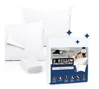 Zipped Pillow Covers Protectors 50x80 cm 2 Pack with Zip by Beddy-Bye® - Waterproof, Breathable and Hypoallergenic Oeko-Tex Certified Pillow Case - Cover Made in the EU