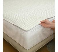 Zipped Quilted Mattress Protector Single Bed 90x190 Customizable Five-sided Quilted Mattress Cover Double/King Zip Up Bed Sheets Breathable Mattress Encasement Topper Fitted Sheet(135x190+21cm,White)
