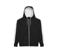 Zipped sports sweatshirt Just Hoods Noir 3XL