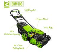 Zipper Brm508 51 Cm Self-propelled Petrol Lawn Mower, Green