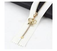 Zipper 3Pcs 3# 15/18/20/25/30cm Close-End Zippers for Sewing Bag Metal Zipper Pocket Wallet Garment Zip Repair Kit DIY Accessories(WhiteGold,18CM_CLOSEEND-NO3)