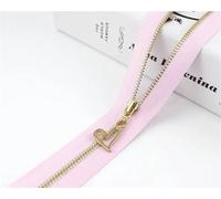 Zipper 4Pcs 3# Metal Zippers 15-70cm Auto Lock Zipper for Sewing Bags Purse Down Decoration Zips Repair Kit DIY Garment Accessories(ZA035-PinkGold,CLOSE-END-20CM_NO3)
