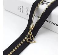 Zipper 4Pcs 3# Metal Zippers 15-70cm Auto Lock Zipper for Sewing Bags Purse Down Decoration Zips Repair Kit DIY Garment Accessories(ZA035-BlackGold,OPEN-END-60CM_NO3)