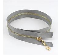Zipper 4Pcs 3# Metal Zippers 15-70cm Auto Lock Zipper for Sewing Bags Purse Down Decoration Zips Repair Kit DIY Garment Accessories(B260-GrayGold,CLOSE-END-20CM_NO3)