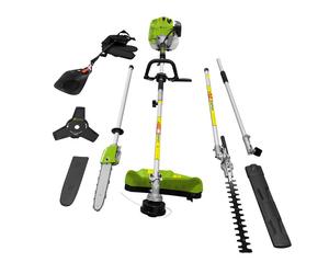Zipper 5in1 Garden Tool GPS182J 51cc Brush Cutter Strimmer Chainsaw Trimmer