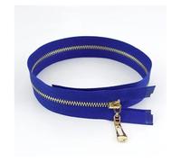 Zipper 5Pcs 3# 15/18/20/25/30/40/50/60/70cm Metal Zipper Lock Zippers Decoration Zip for Sewing Bags DIY Clothing Accessories(B260-RoyalBlueGold,OPENEND-NO3-70CM_5PCS)