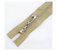 Zipper 5Pcs 3# 15/18/20/25/30/40/50/60/70cm Metal Zipper Lock Zippers Decoration Zip for Sewing Bags DIY Clothing Accessories(B89-KhakiSilver,CLOSEEND-NO3-30CM_5PCS)