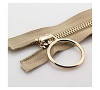 Zipper 70/90cm Metal Zipper #5 Copper Teeth Wide Heavy Duty Open End Jacket Long Zips(Khaki-70cm)