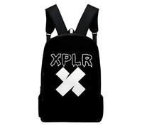 Zipper Backpack Sam and Colby XPLR Women's Casual School Bag Suitable for Girls Boys Students Teenagers (1 30 * 13 * 42CM)