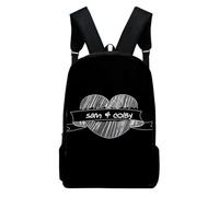 Zipper Backpack Sam and Colby XPLR Women's Casual School Bag Suitable for Girls Boys Students Teenagers (3 30 * 13 * 42CM)