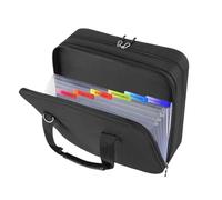 Zipper Binder - 500 Sheet Capacity Waterproof Oxford Cloth Bag with Multiple Pockets | Shoulder Strap Clip for 13 Inch Laptop School Office Ent