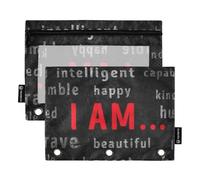 Zipper Binder with Clear Window Who Am I Plastic Pencil case Big Capacity 3 Rings Zipper Binder for Storing School Students Teacher Supplies Multicolored 2 PCS