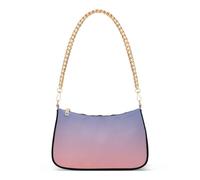 Zipper Classic Purse Hobo Totes Blue Pink Gradient Medium Handbag Tote Women Ladies Shoulder Bag Floral with Chain Strap
