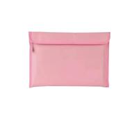 Zipper Closure Fireproof Document Bag S/M/L Double Layer Fireproof Shielding Folder Heat-Resistant Signal Blocker(L-Pink)