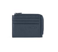 Zipper Coin Pouch with Document Holder - male - Piquadro - Wallets & Cardholders - Blue - ONE SIZE - Accessories ONE SIZE