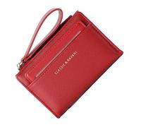 Zipper Coin Purse for Women Short Zipper Wallet | Multifunctional Card Holder Wallet - Large Capacity Multifunctional Coin Purse for Impor Notes, wine red, Se référer au descriptif, Refer to