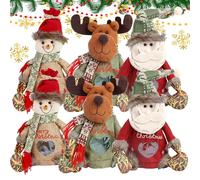 Zipper Design Christmas Treat Bags, 3D Doll Decoration Gift Bag, Santa's 3D Doll Decoration Bags, for Presents, Candy, Fruit (E-1)