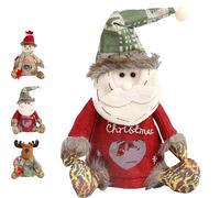 Zipper Design Christmas Treat Bags, 3D Doll Decoration Gift Bag, Santa's 3D Doll Decoration Bags, for Presents, Candy, Fruit (A-1)