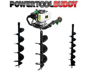 Zipper Earth Auger Drill Borer ZI-ELB70 2 Stroke 51cc 1500w Inc 3 Augers