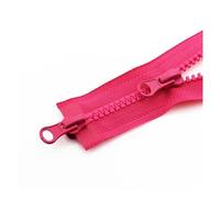 Zipper Eplacement,2Pcs 80/90/100/120/150cm Double Silders Nylon Closed End Zip Open-End Auto Lock Two-Way Open for Jacket DIY Sew(Rose Red,100CM5#)
