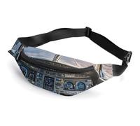 Zipper Fanny Pack for Men Women Fashion Waist Bag Stylish Crossbody Bags with Adjustable Strap Airplane Cockpit Travel Chest Bags Belt Bags for Running Hiking Workout Cycling, Airplane Cockpit, 14.2 ×