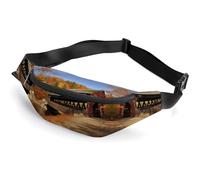 Zipper Fanny Pack for Men Women Fashion Waist Bag Stylish Crossbody Bags with Adjustable Strap Albany Covered Bridge Travel Chest Bags Belt Bags for Running Hiking Workout Cycling, Albany Covered