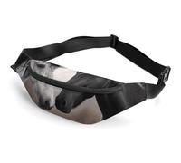 Zipper Fanny Pack for Men Women Fashion Waist Bag Stylish Crossbody Bags with Adjustable Strap Black And White Horses Travel Chest Bags Belt Bags for Running Hiking Workout Cycling, Black And White