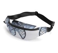 Zipper Fanny Pack for Men Women Fashion Waist Bag Stylish Crossbody Bags with Adjustable Strap DNA Chain Photo Travel Chest Bags Belt Bags for Running Hiking Workout Cycling, DNA Chain Photo, 14.2 ×