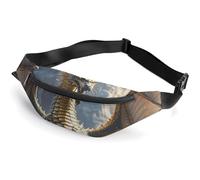 Zipper Fanny Pack for Men Women Fashion Waist Bag Stylish Crossbody Bags with Adjustable Strap Dragon Purple Moon Travel Chest Bags Belt Bags for Running Hiking Workout Cycling, Dragon Purple Moon