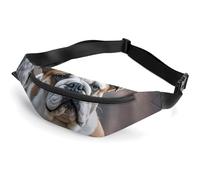 Zipper Fanny Pack for Men Women Fashion Waist Bag Stylish Crossbody Bags with Adjustable Strap English Bulldogs Travel Chest Bags Belt Bags for Running Hiking Workout Cycling, English Bulldogs, 14.2 ×