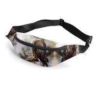 Zipper Fanny Pack for Men Women Fashion Waist Bag Stylish Crossbody Bags with Adjustable Strap Hawk Sitting In The Tree Travel Chest Bags Belt Bags for Running Hiking Workout Cycling, Hawk Sitting In
