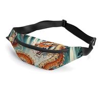 Zipper Fanny Pack for Men Women Fashion Waist Bag Stylish Crossbody Bags with Adjustable Strap Longhu Mountain Waterfall, China Travel Chest Bags Belt Bags for Running Hiking Workout Cycling, Longhu